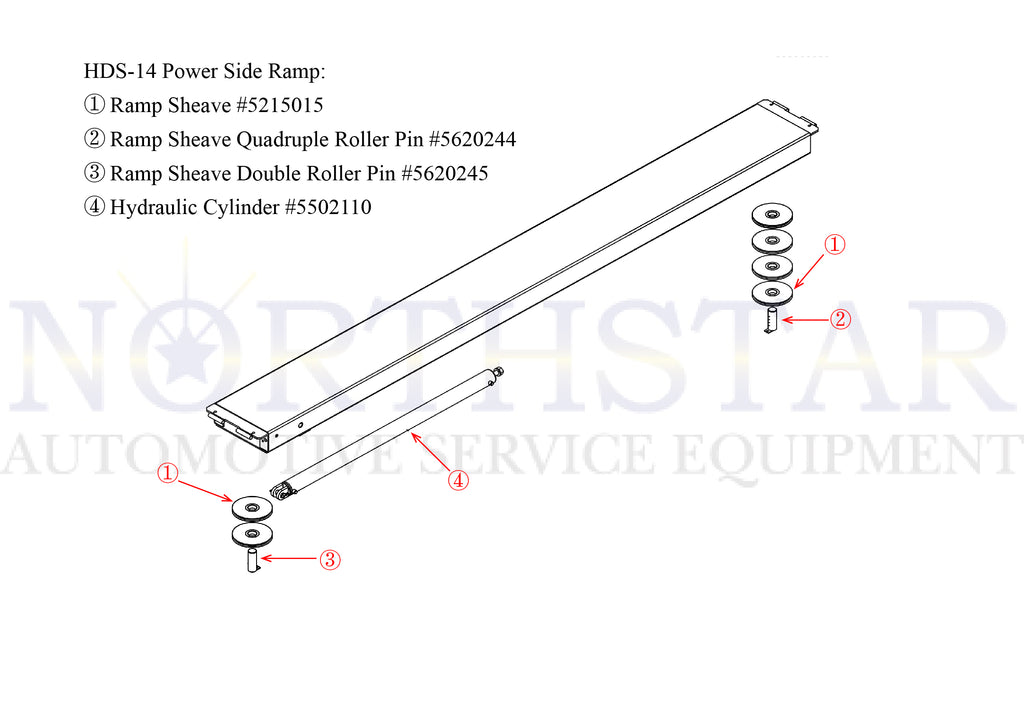 Ramp Sheave for Bendpak 4-Post Lift FREE - or HDS-14 5215015- HDSO-14